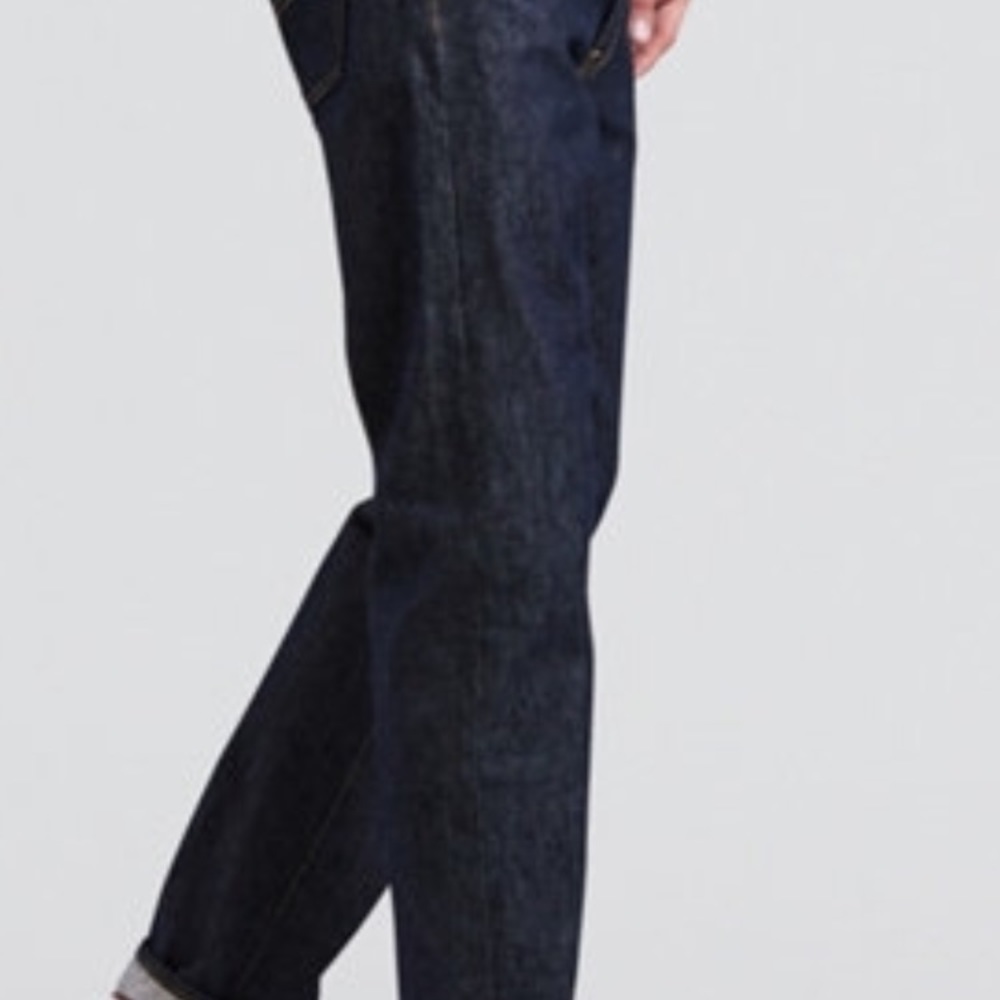 Levis shrink to fit 501s. Raw denim.